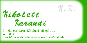 nikolett karandi business card